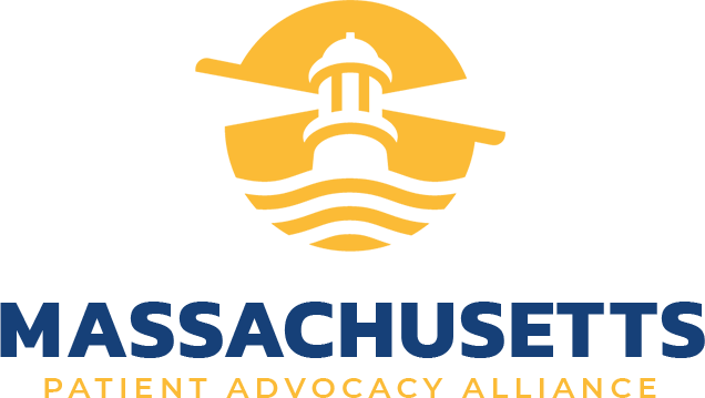 Massachusetts Patient Advocacy Alliance Official Logo in Blue and Gold