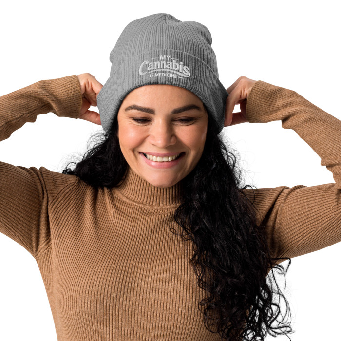 My Cannabis is Medicine™ organic ribbed beanie - Image 2
