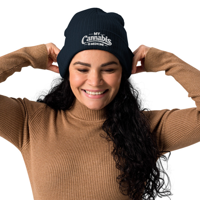 My Cannabis is Medicine™ organic ribbed beanie